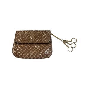 Judith Leiber Vintage Genuine Python Keychain/Coin Pouch